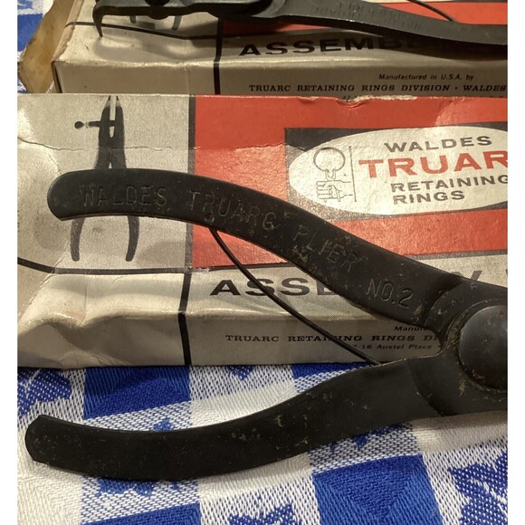 Vintage Adjustable Assembly Pliers Waldes Truarc STD #1  Internal & #2 External - Picture 5 of 12